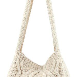 Crochet Shoulder Bag Handmade Boho Chic Crossbody Large Capacity Suitable for Da
